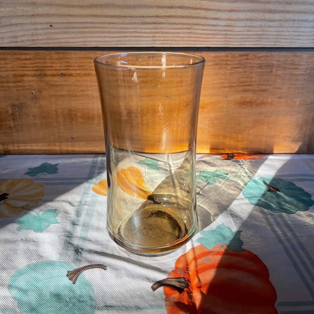 LIBBEY Bolero Tawny Brown Tumbler Glasses 10 oz 5.0”